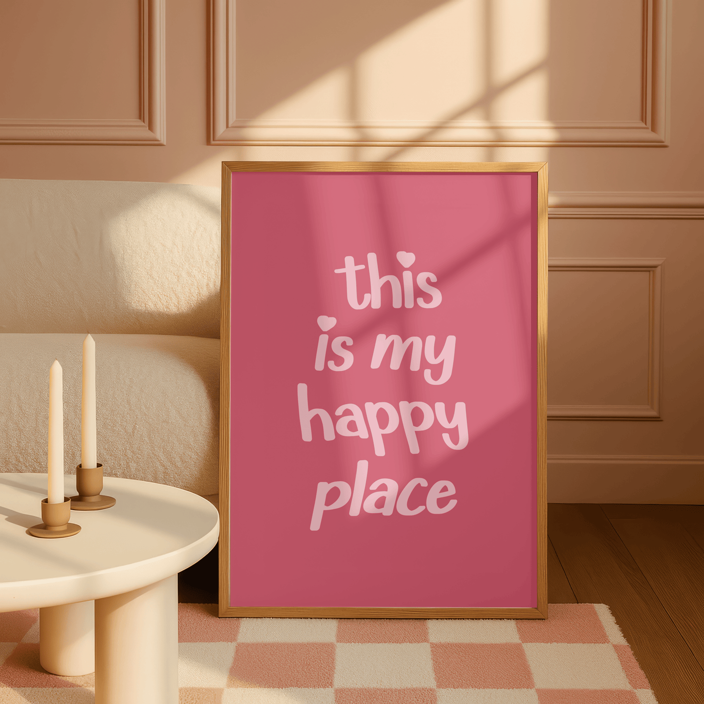Happy Place Quote Print
