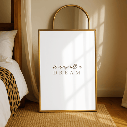 It Was All A Dream Minimal Print