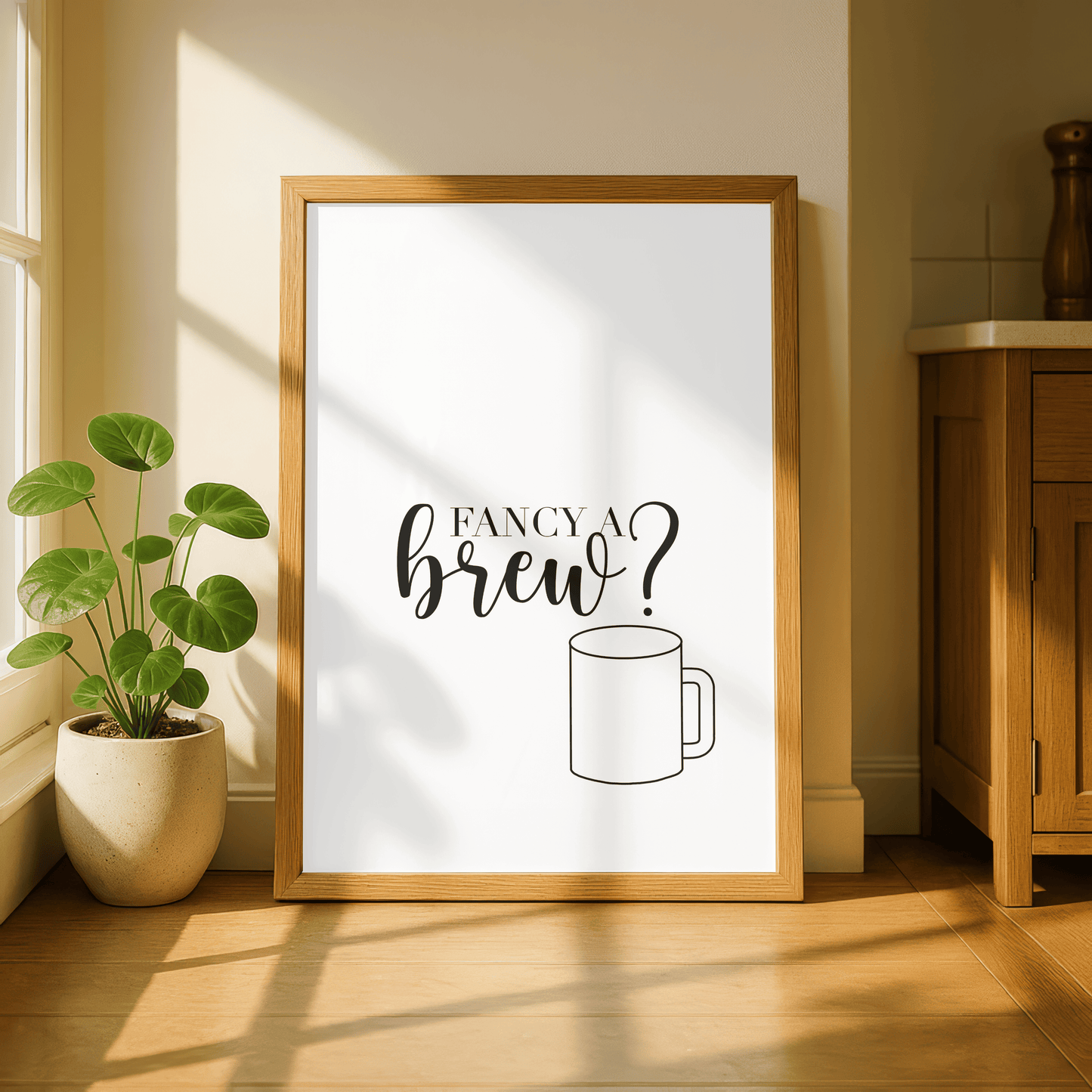 Fancy A Brew? Minimal Kitchen Print