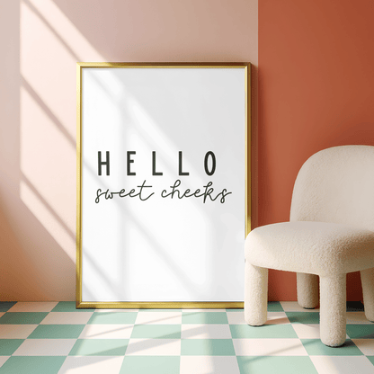 Funny Minimal Bathroom Print