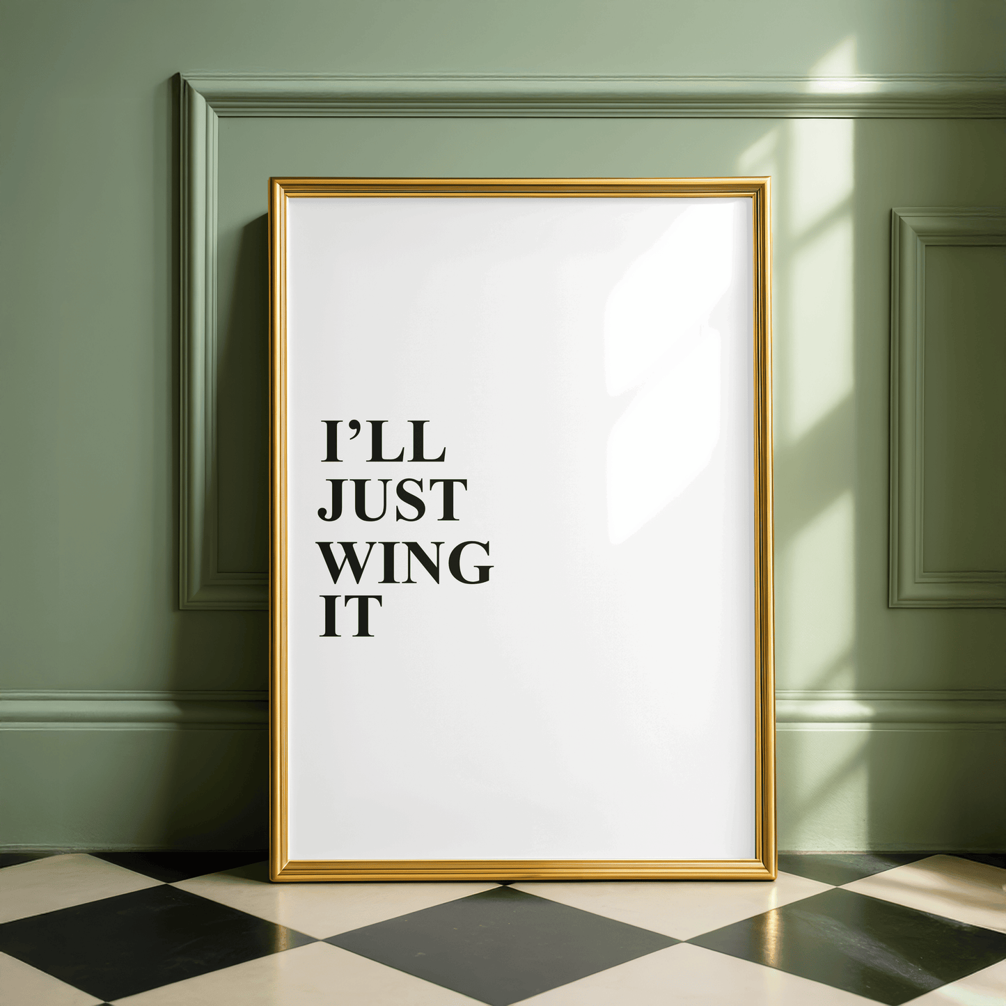 I'll Just Wing It Minimal Print