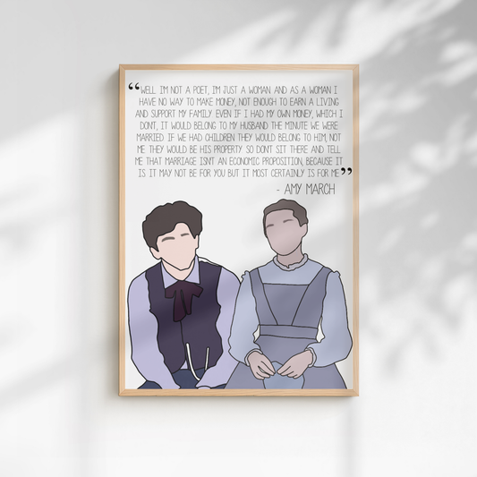 Little Women Amy x Laurie Quote Print - A5
