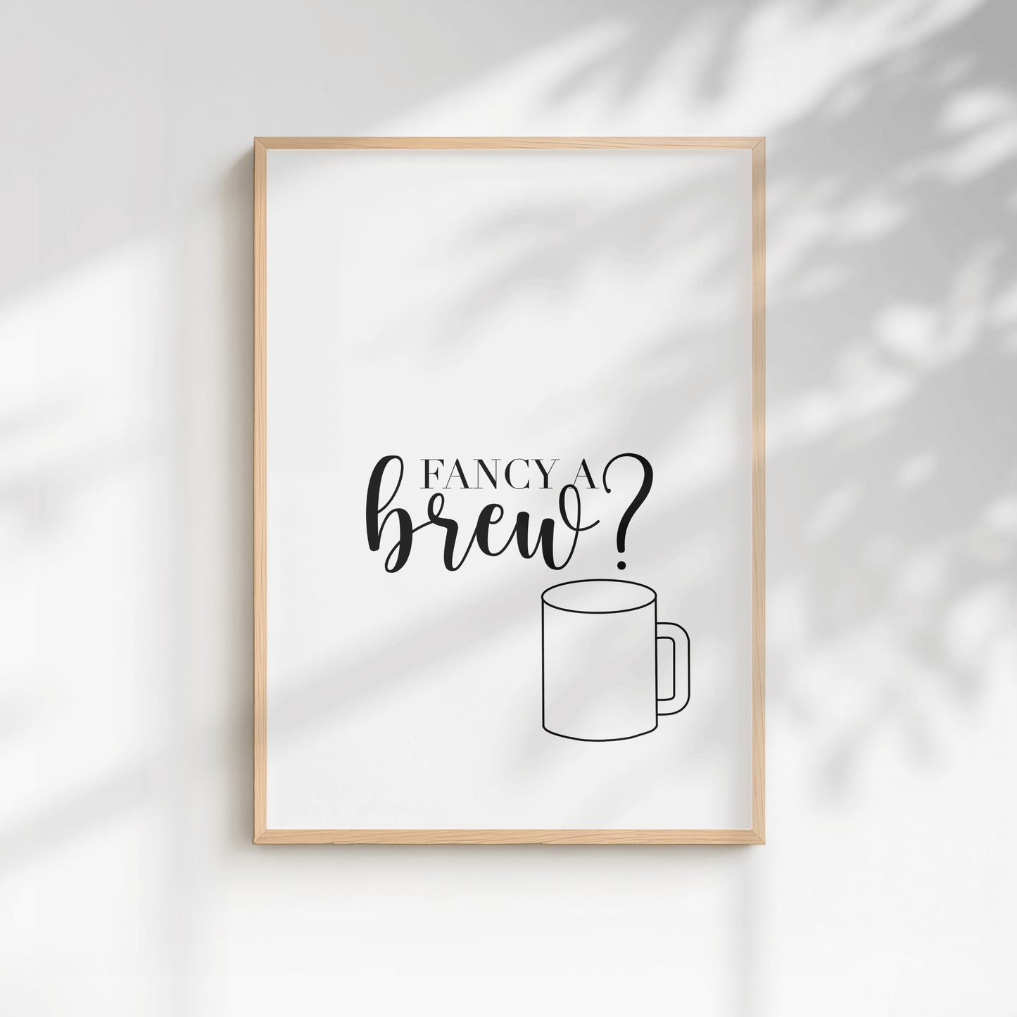 Fancy A Brew? Minimal Kitchen Print