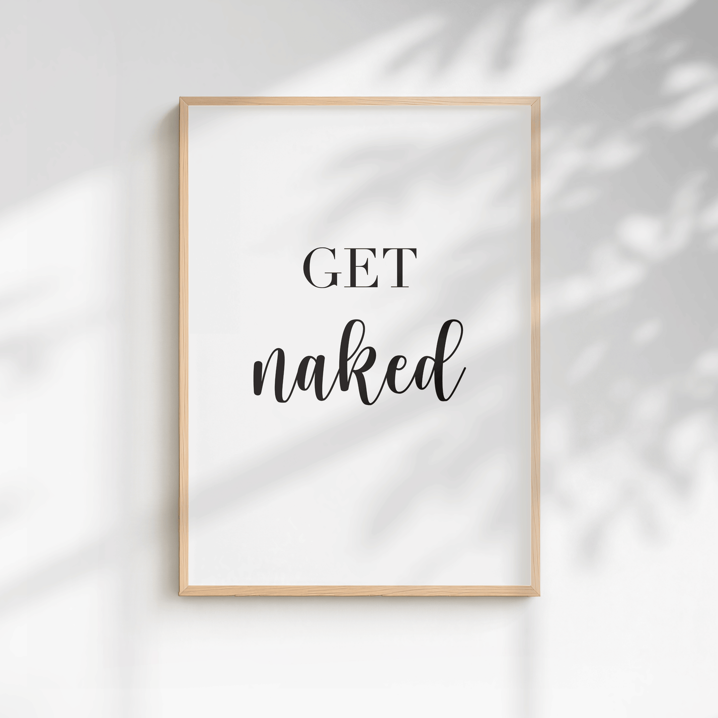 Get Naked Minimal Bathroom Print