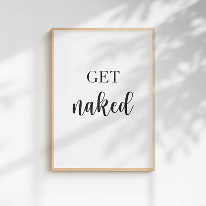 Get Naked Minimal Bathroom Print