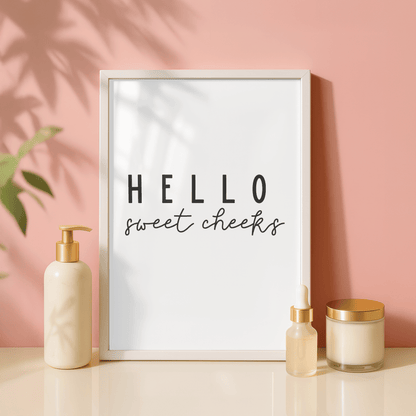 Funny Minimal Bathroom Print