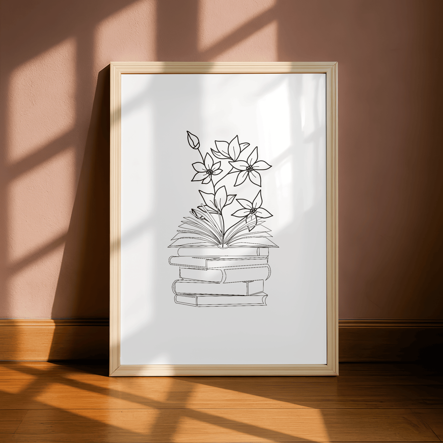 Floral Books Minimal Print