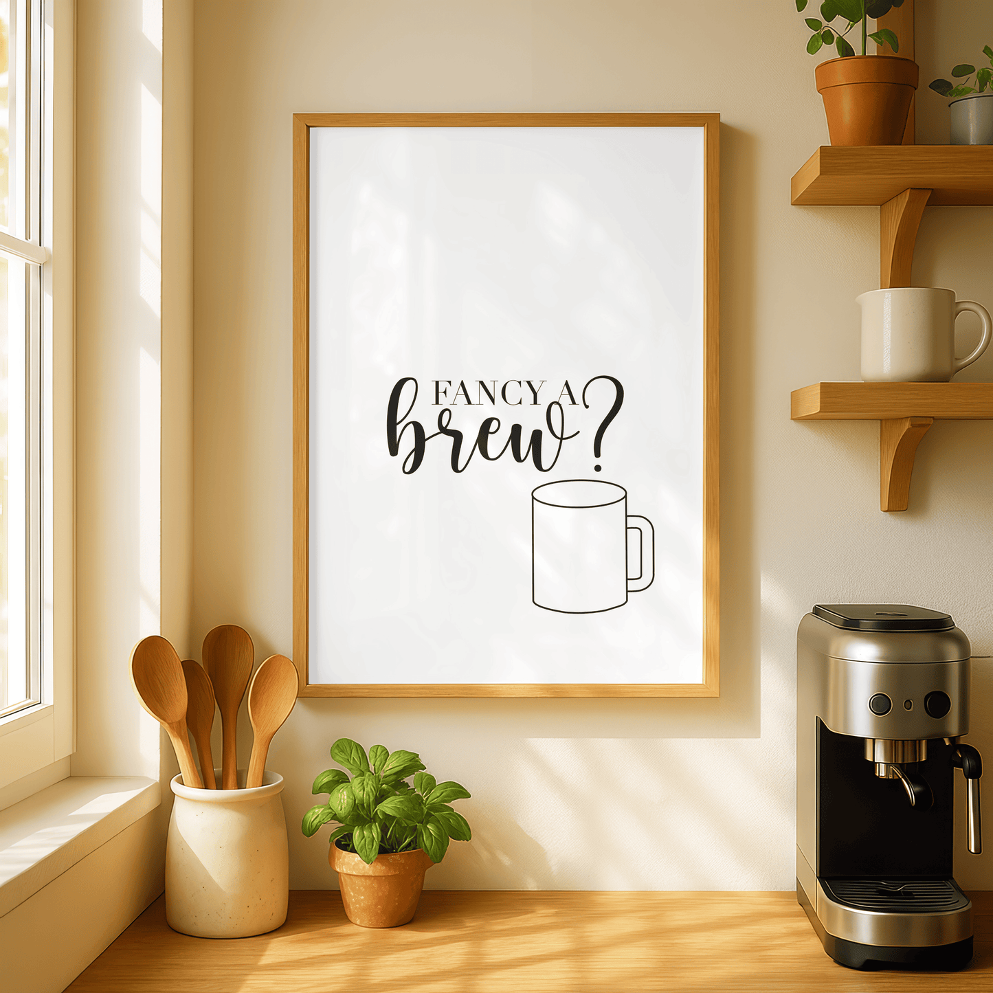 Fancy A Brew? Minimal Kitchen Print