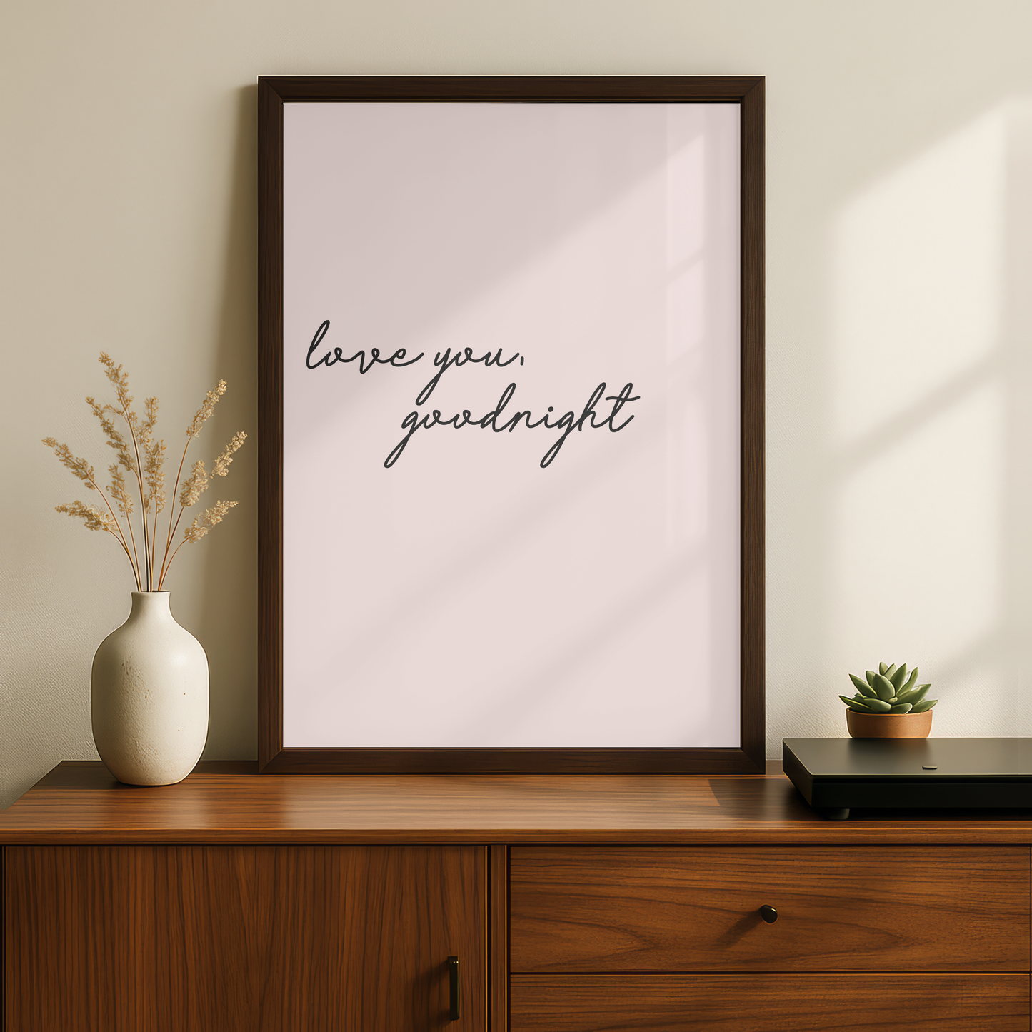 Love You, Goodnight Bedroom Print
