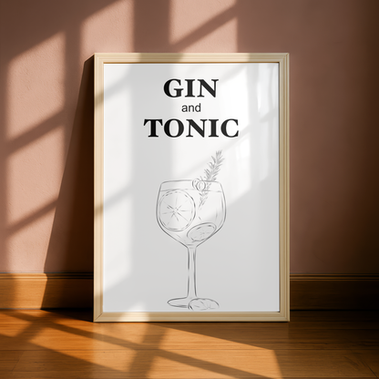 Gin & Tonic Drink Print