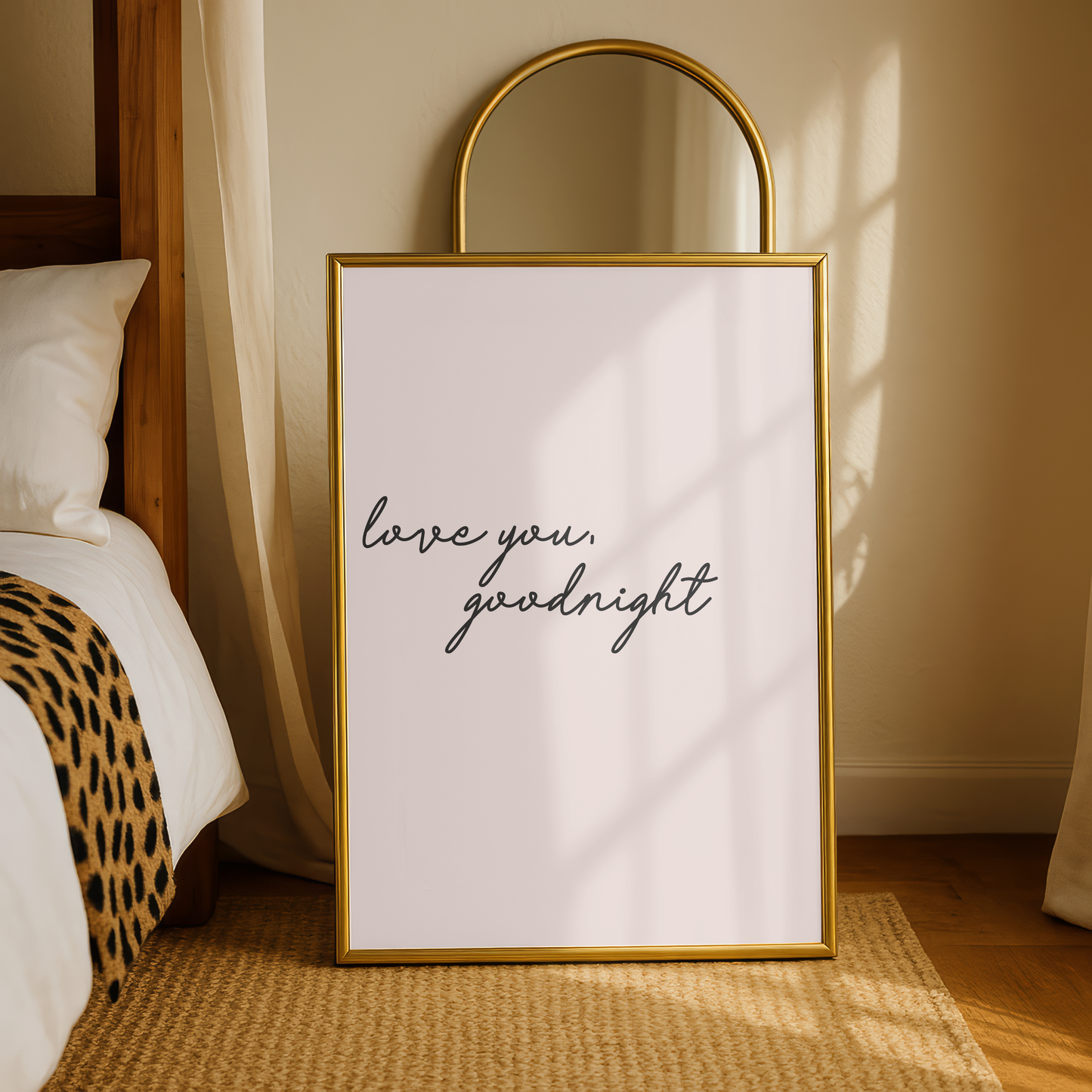 Love You, Goodnight Bedroom Print