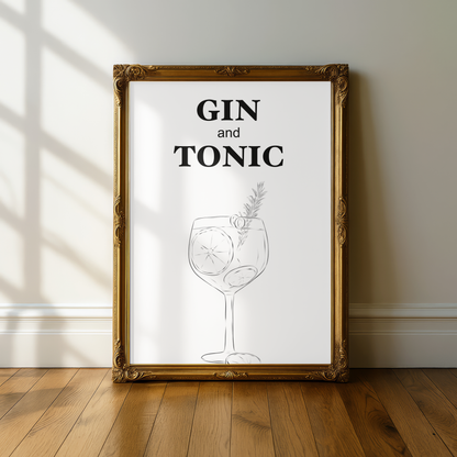 Gin & Tonic Drink Print