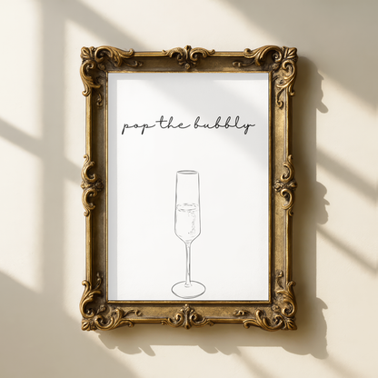 Prosecco Drink Print