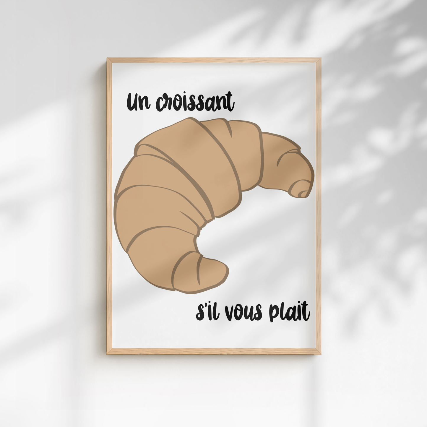 Croissant Kitchen Decor Print