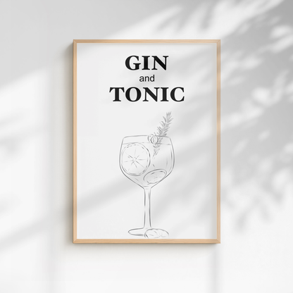 Gin & Tonic Drink Print