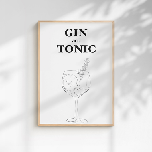 Gin & Tonic Drink Print
